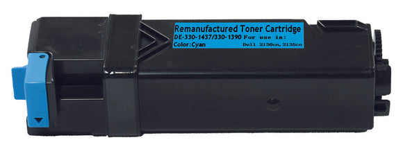 Compatible Dell 2130CN 2135CN (330-1390) Toner Cartridge, Cyan, 2.5K High Yield