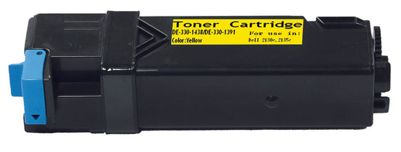 Compatible Dell 2130CN 2135CN (330-1391) Toner Cartridge, Yellow, 2.5K High Yield