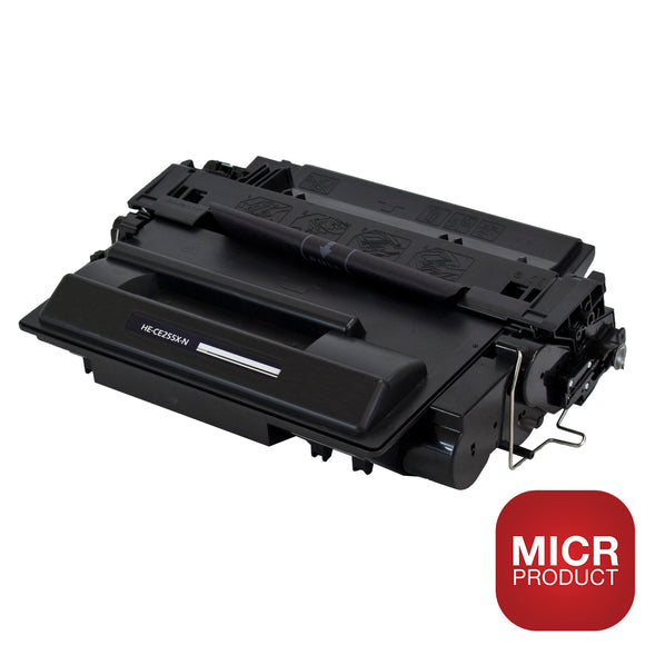 Compatible HP 55X (CE255X) MICR Toner Cartridge, Black, 12.5K High Yield