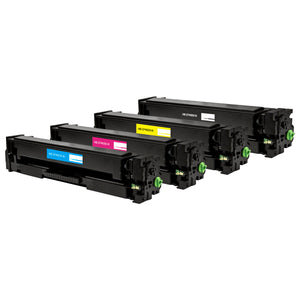 Compatible HP 201X (CF400X CF401X CF402X CF403X) Toner Cartridge, Black, 2.8K High Yield, Color, 2.3K High Yield, 4 Cartridge Value Pack