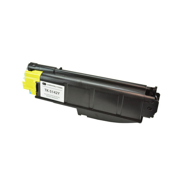 Compatible Kyocera Mita TK-5142Y (1T02NRAUS0) Toner Cartridge, Yellow, 5K Yield