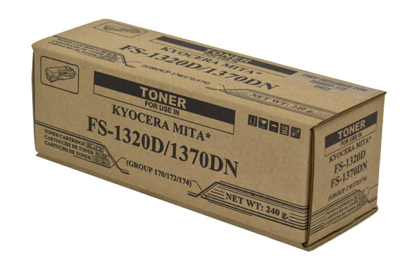 Compatible Kyocera Mita TK-172 (1T02LZ0US0) Toner Cartridge, Black, 7.2K Yield