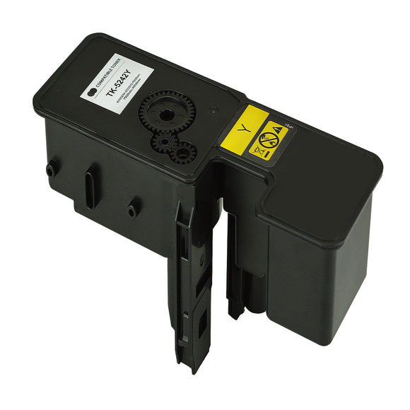 Compatible Kyocera Mita TK-5242Y (1T02R7AUS0) Toner Cartridge, Yellow, 3K Yield
