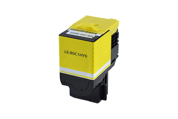 Compatible Lexmark 801HY (80C1HY0) Toner Cartridge, Yellow, 3K High Yield