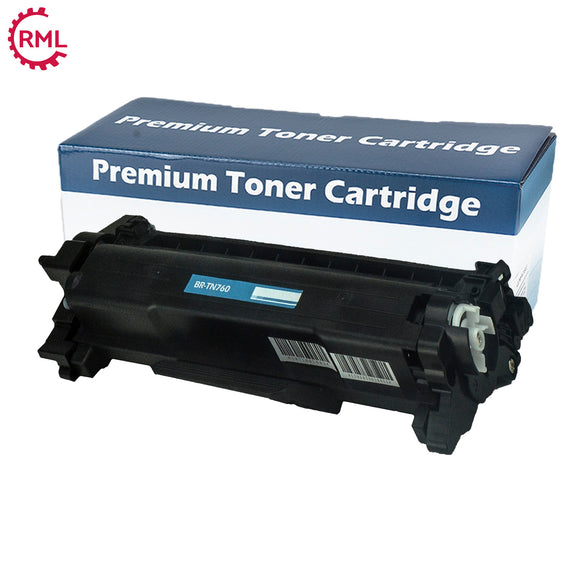 RML Certified Brother TN760 (TN760, TN730) Toner Cartridge, Black, 6K High Yield Jumbo